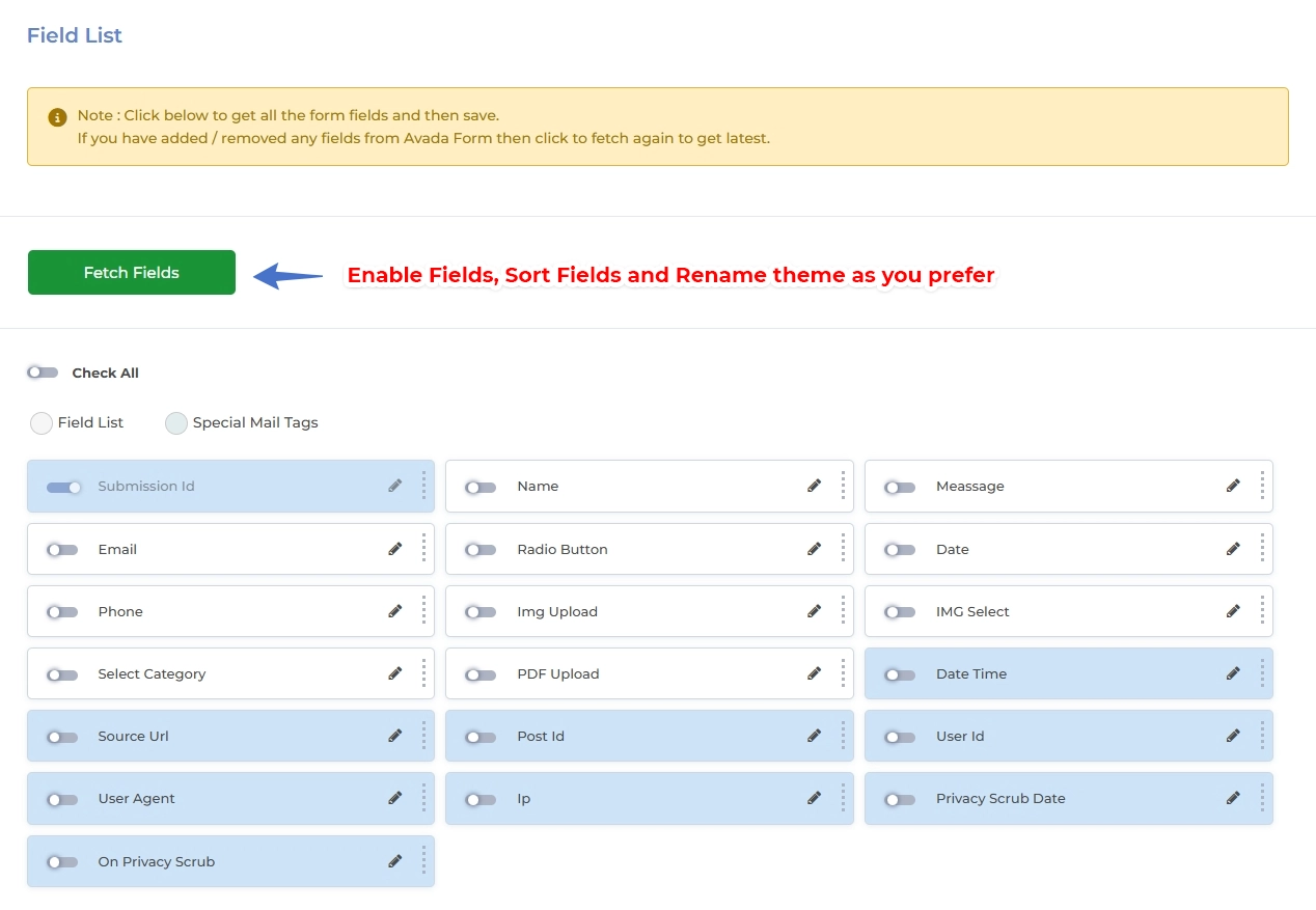 Avada Forms Google Sheet Connector Settings