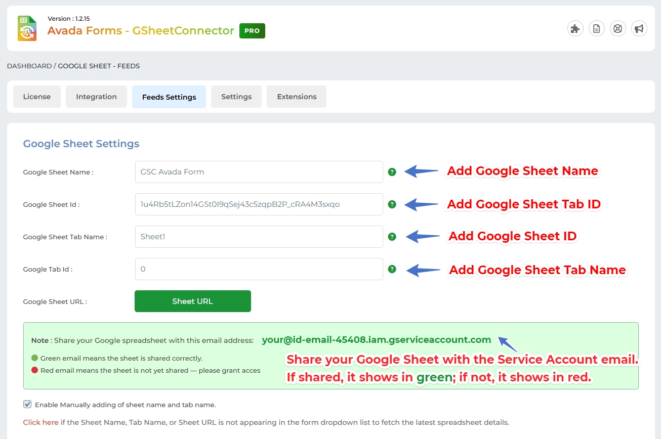 Google Sheet Connector Elementor Form - Google Sheet feed Entry