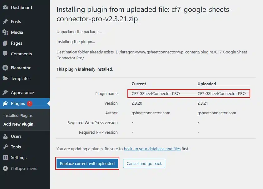Update WordPress plugin - step-by-step guide