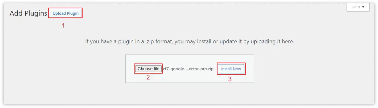 CF7 Google Sheet Connector PRO Installation