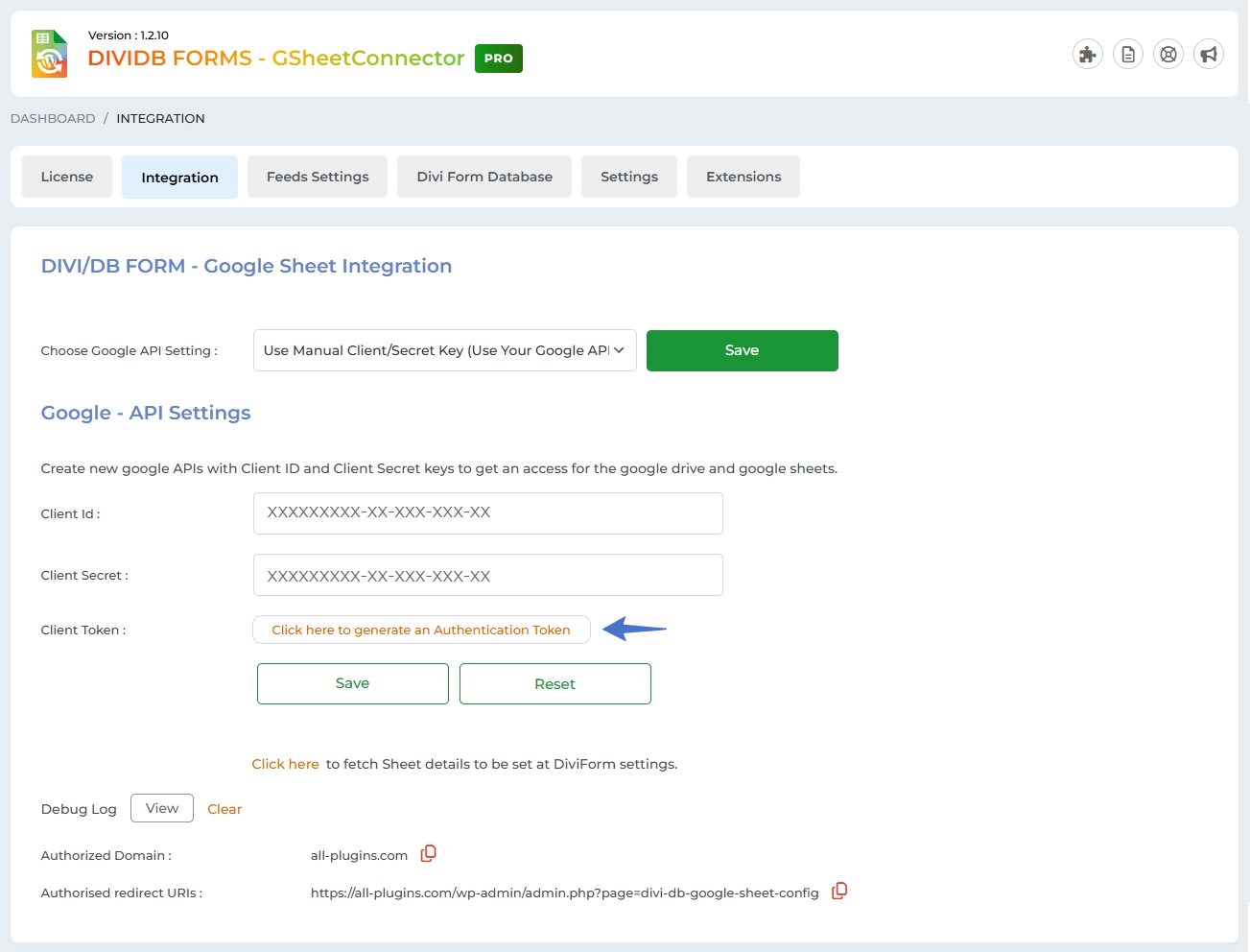 Steps for manual Google integration