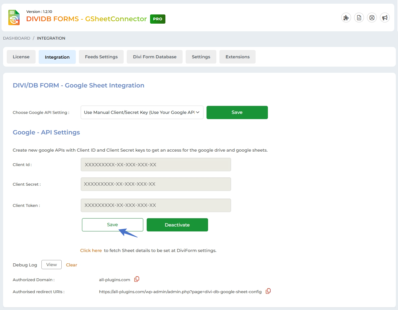 Steps for manual Google integration