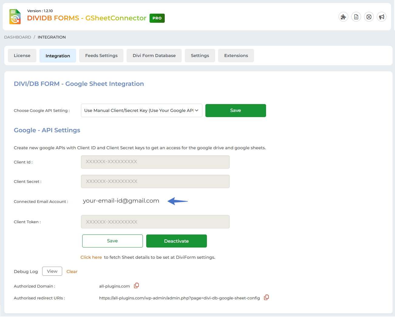 Steps for manual Google integration