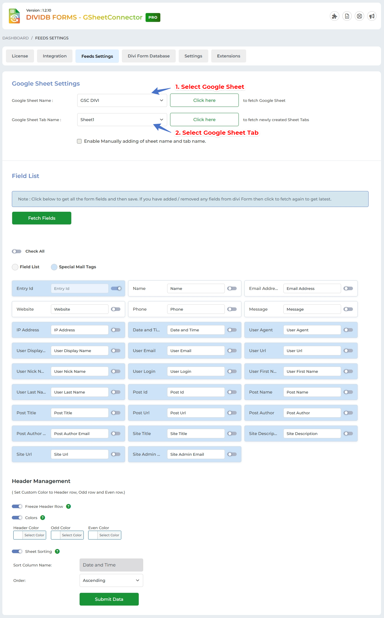 WooCommerce Google Sheet Connector Plugin Settings