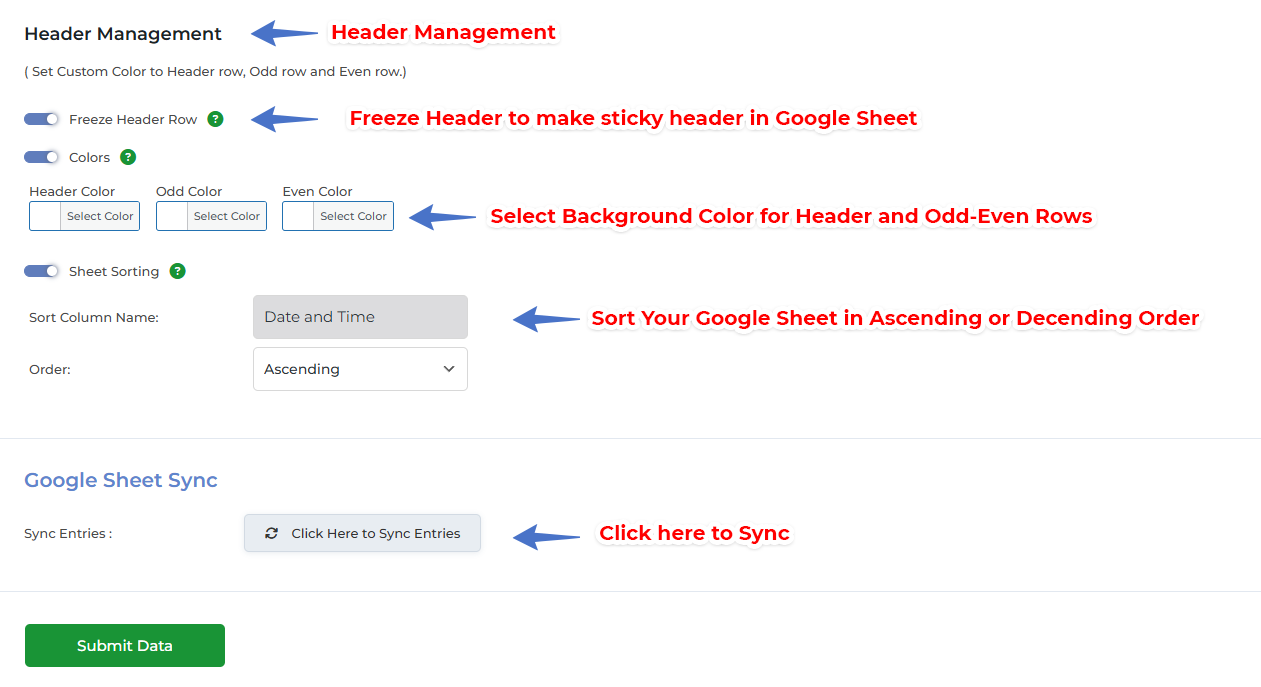 WooCommerce Google Sheet Connector Plugin Settings