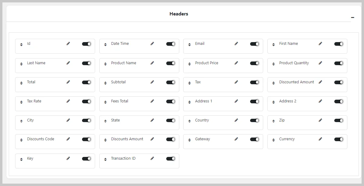 Configuration EDD GSheetConnector Headers