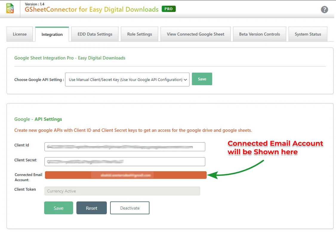 Manual Google Integration Setup in GSheetConnector