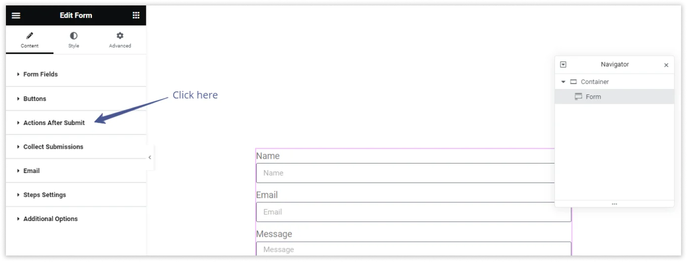 Action After Submit - Elementor Form Google Sheet Integration