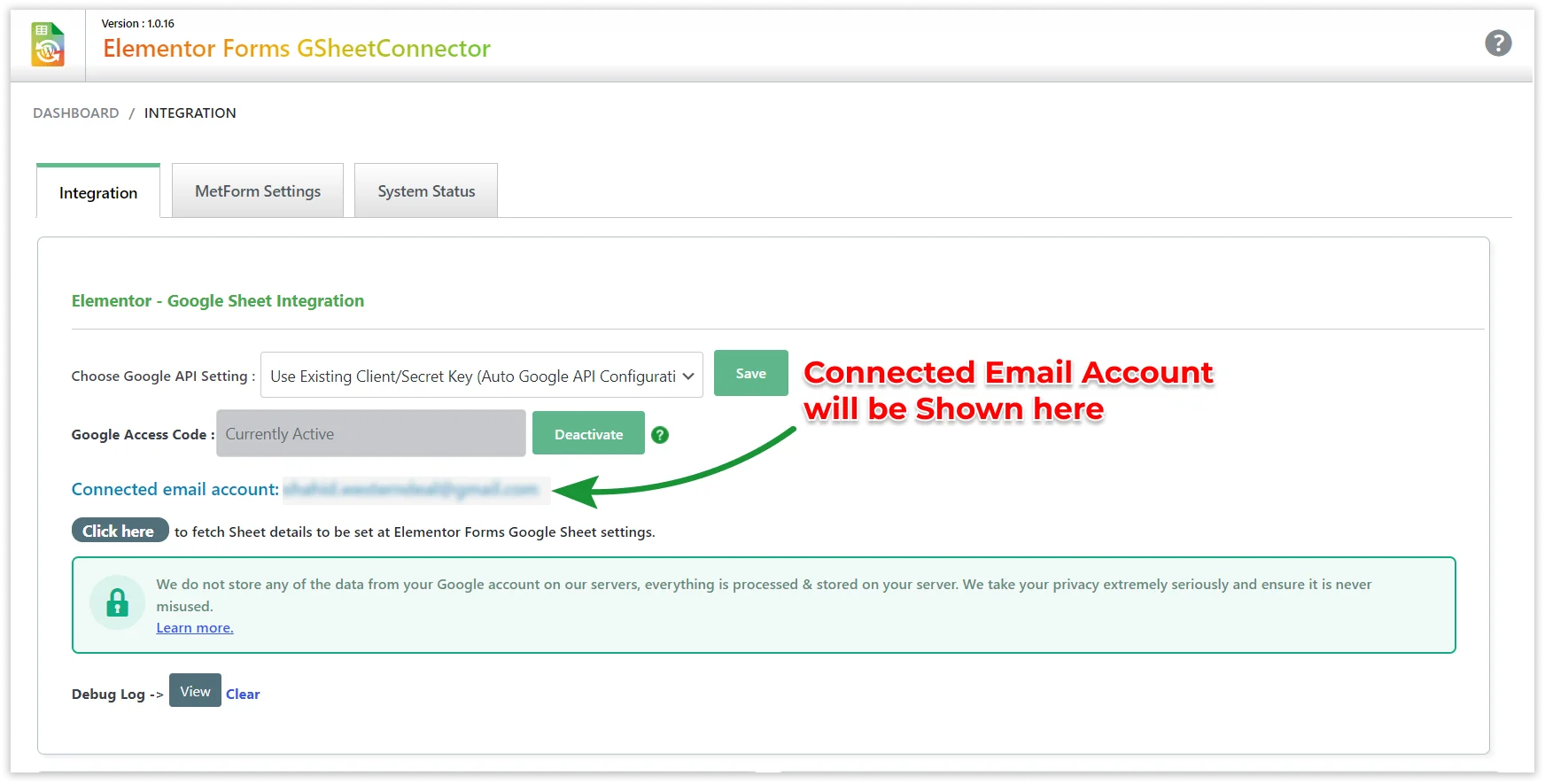 Elementor Forms Google Sheet Connector download steps