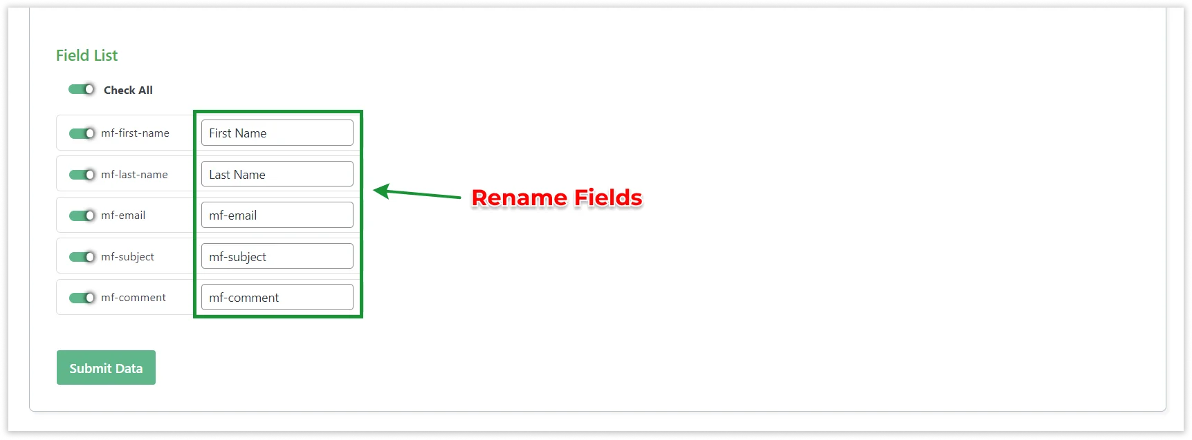 MetForm Settings PRO Version Fetch Sheets