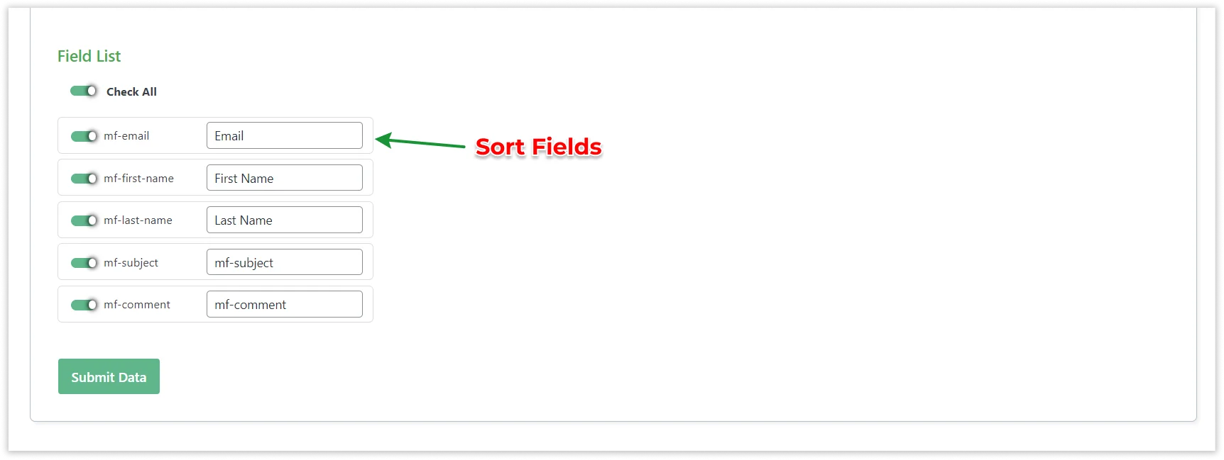 MetForm Settings PRO Version Fetch Sheets