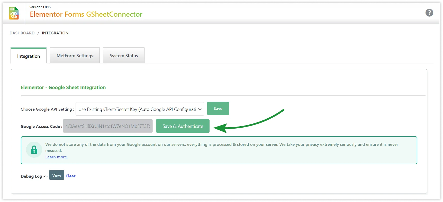Elementor Forms Google Sheet Connector download steps