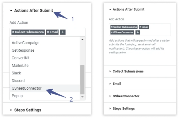 Elementor Form Google Sheet Integration