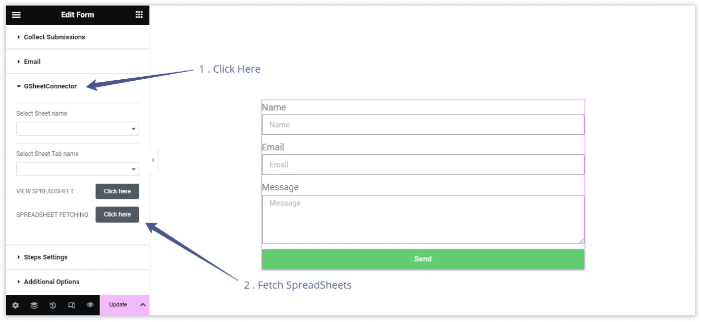 Action After Submit - Elementor Form Google Sheet Integration