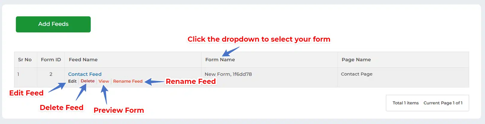 Google Sheet Connector Elementor Form - Edit - Delete - Rename Feed