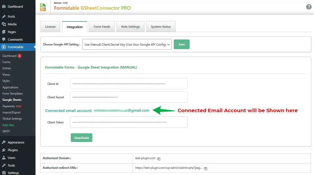 Manual Google API Integration guide screenshot