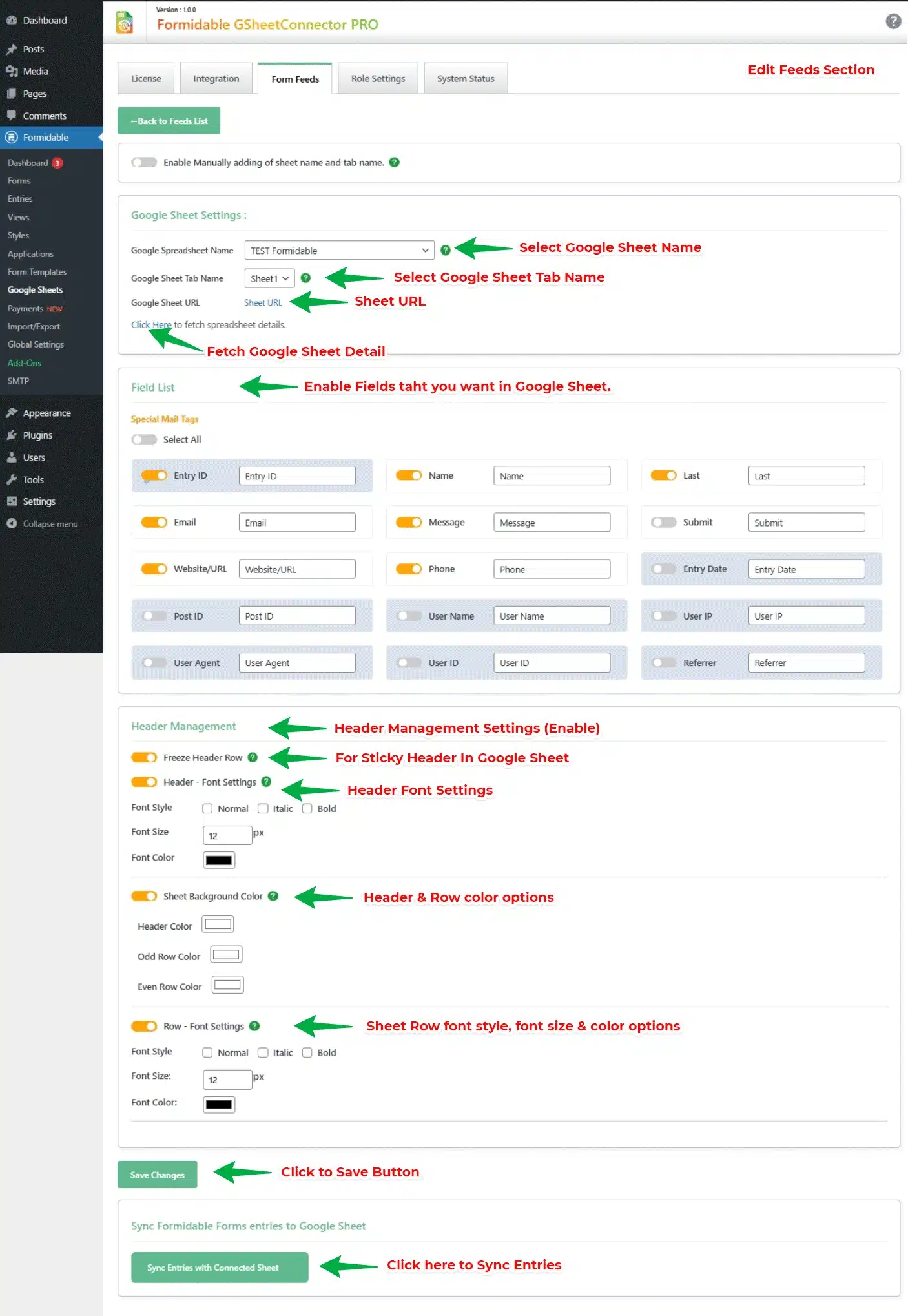 Formidable Forms Google Sheet Connector PRO download