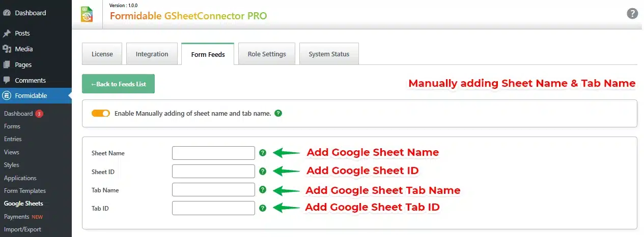 Formidable Forms Google Sheet Connector PRO download