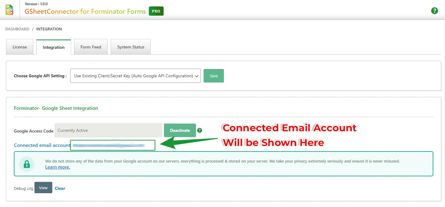 Forminator Forms Google Sheet Integration setup process