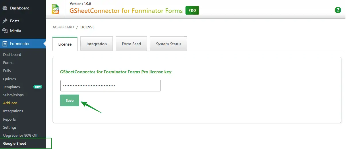 Forminator Forms Google Sheet Connector PRO Plugin Download