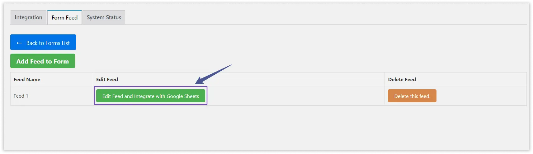 Forminator Forms Google Sheet Integration - Feed Setup