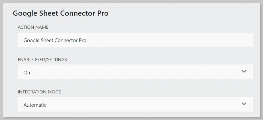 Ninja Forms Google Sheet Connector Pro integration steps