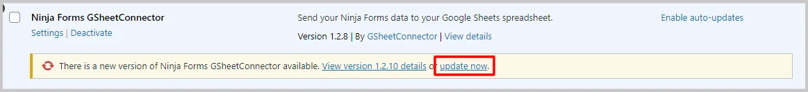 update plugin process