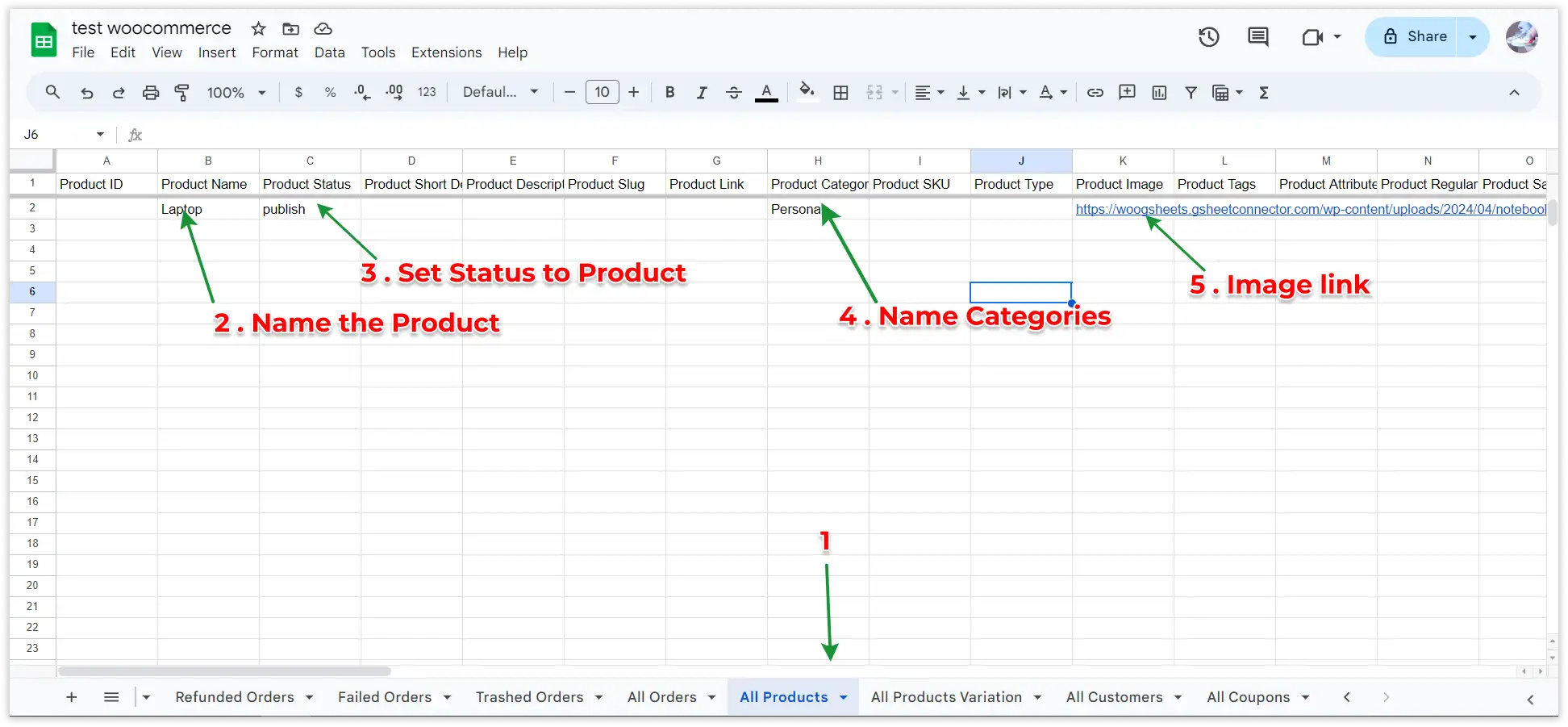 2-Way Sync Google Sheet Setting