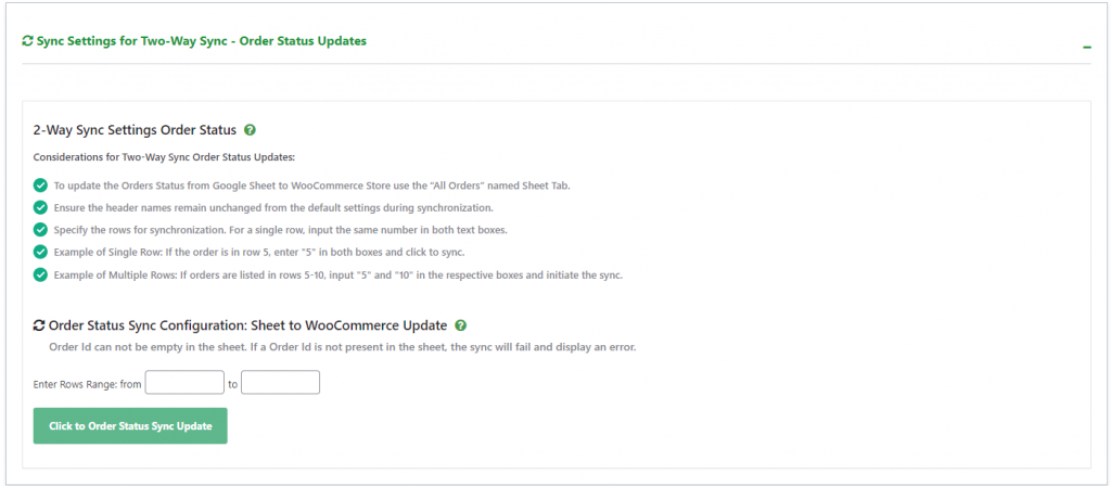 WooCommerce Google Sheet 2-Way Sync Connected Sheet
