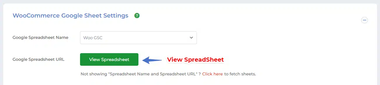 WooCommerce Google Sheets Integration Settings