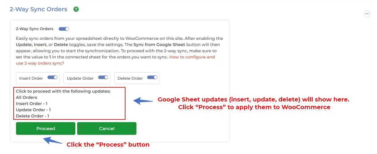 2Way Sync Order