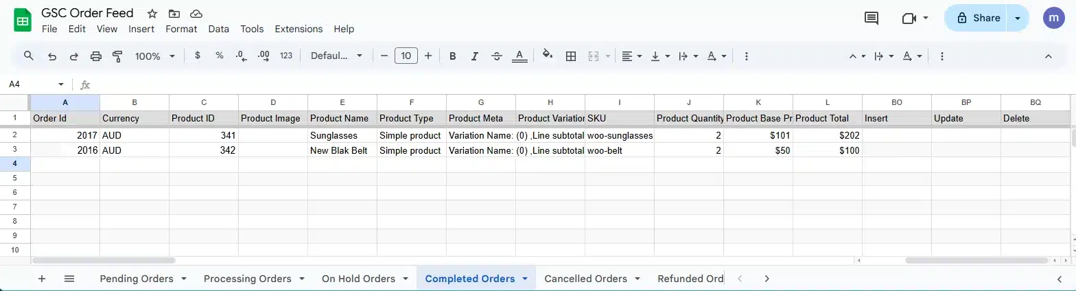 WooCommerce GSheetConnector plugin