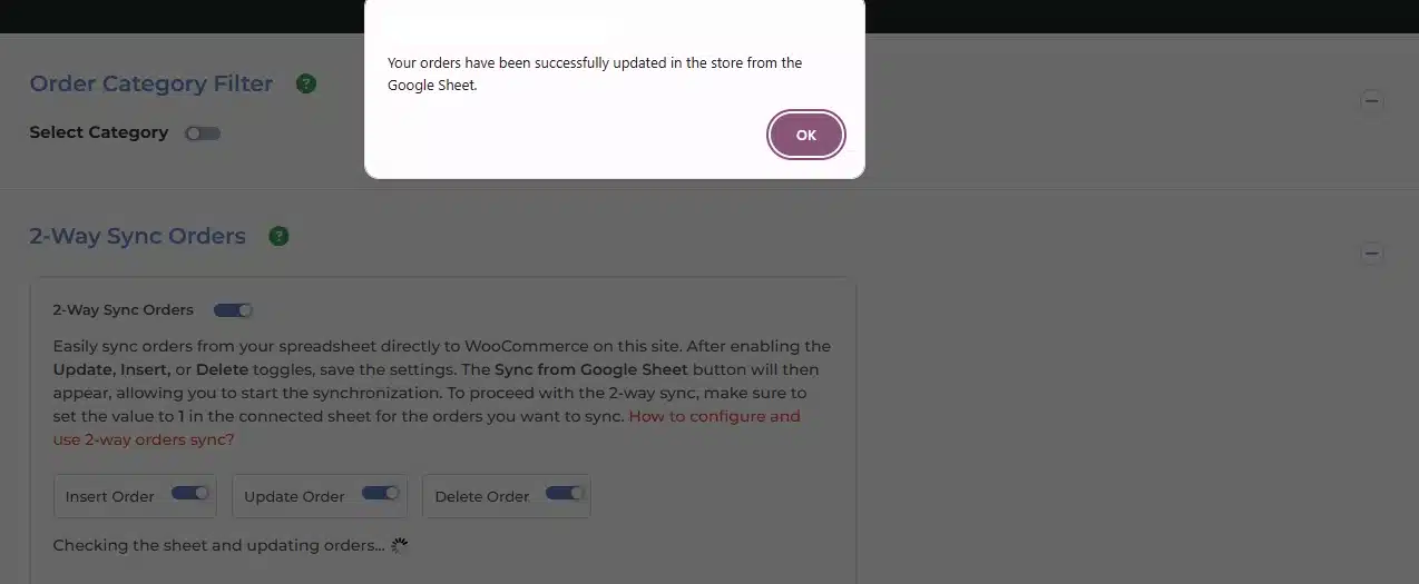 WooCommerce GSheetConnector plugin