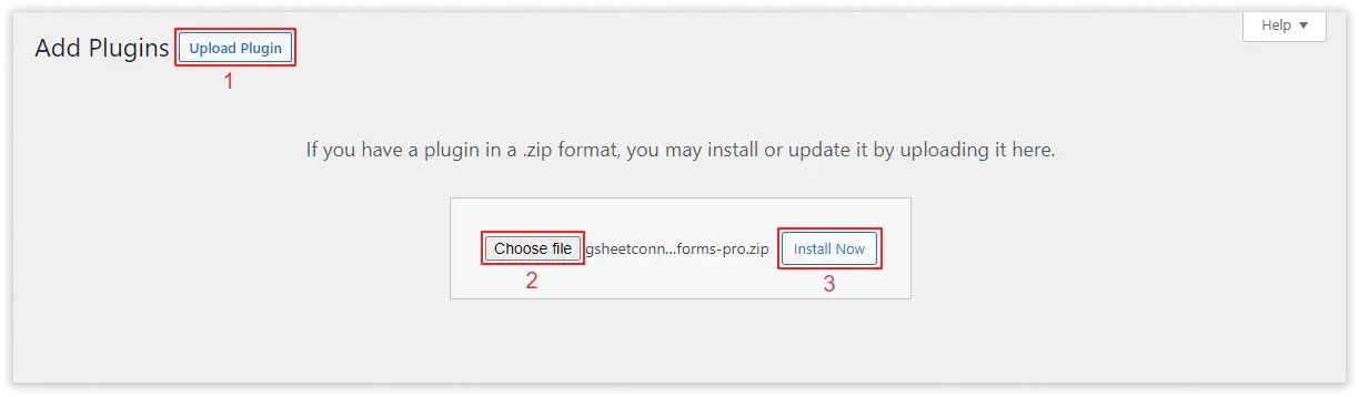 Activate WPForms Google Sheet Connector PRO plugin