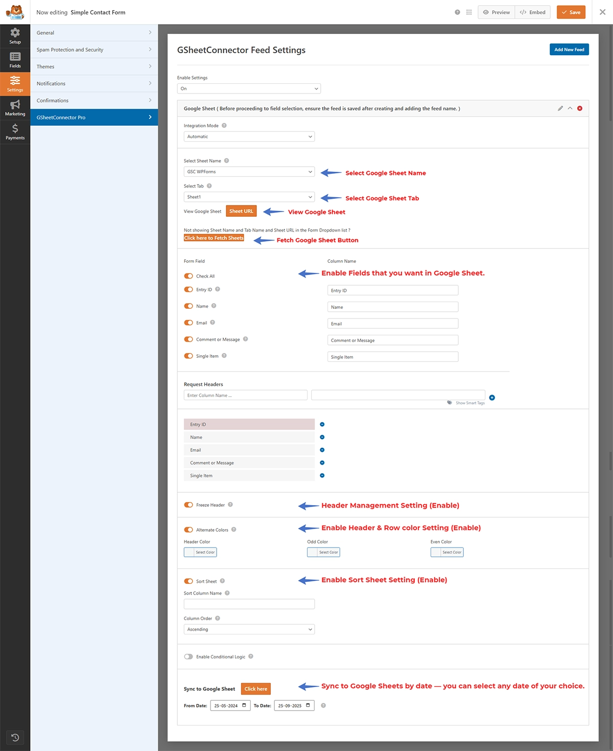 Service Account Setting Pro Version – Google Sheet Connector WPForms Google Sheet Connector Pro Service Account Setup - Google Sheet Settings Auto