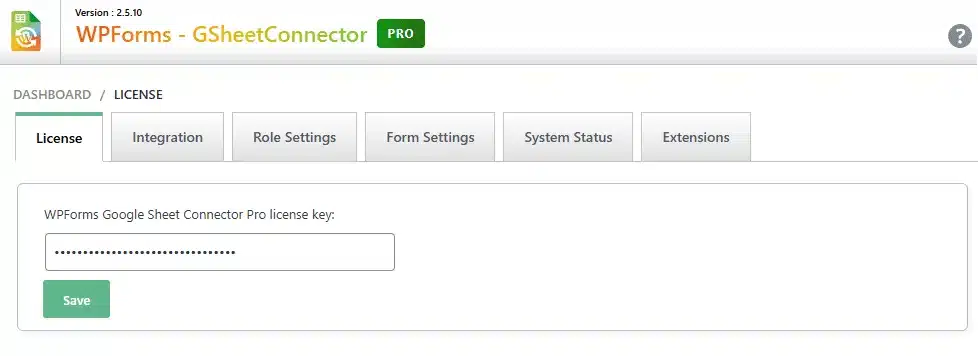 Activate WPForms Google Sheet Connector PRO plugin